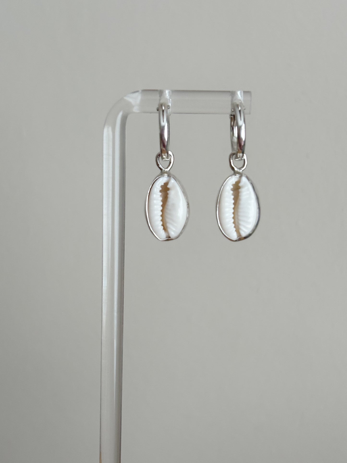Cowrie shell hoops