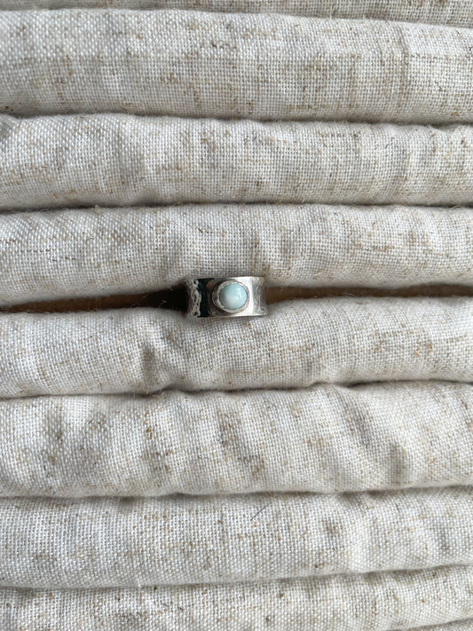 Larimar textured ring